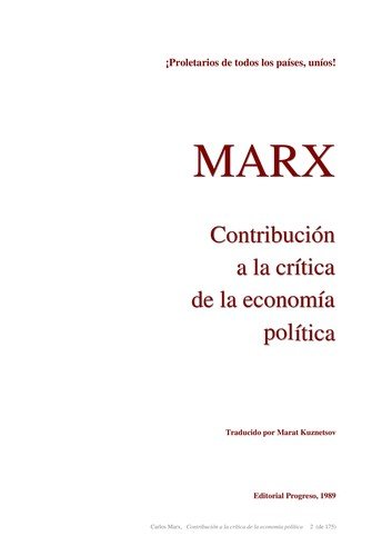 Critica de la economia politica